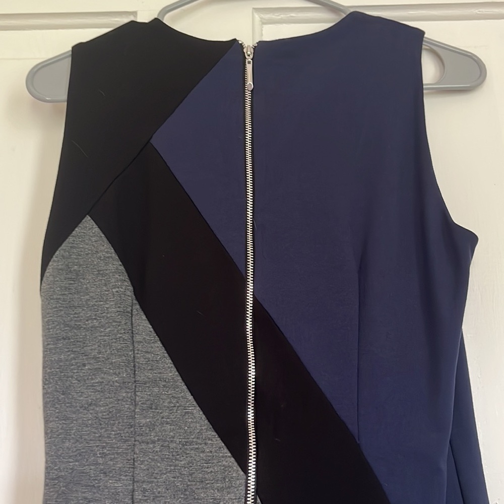 White House Black Market Navy, Gray & Black Dress - Picture 7 of 10